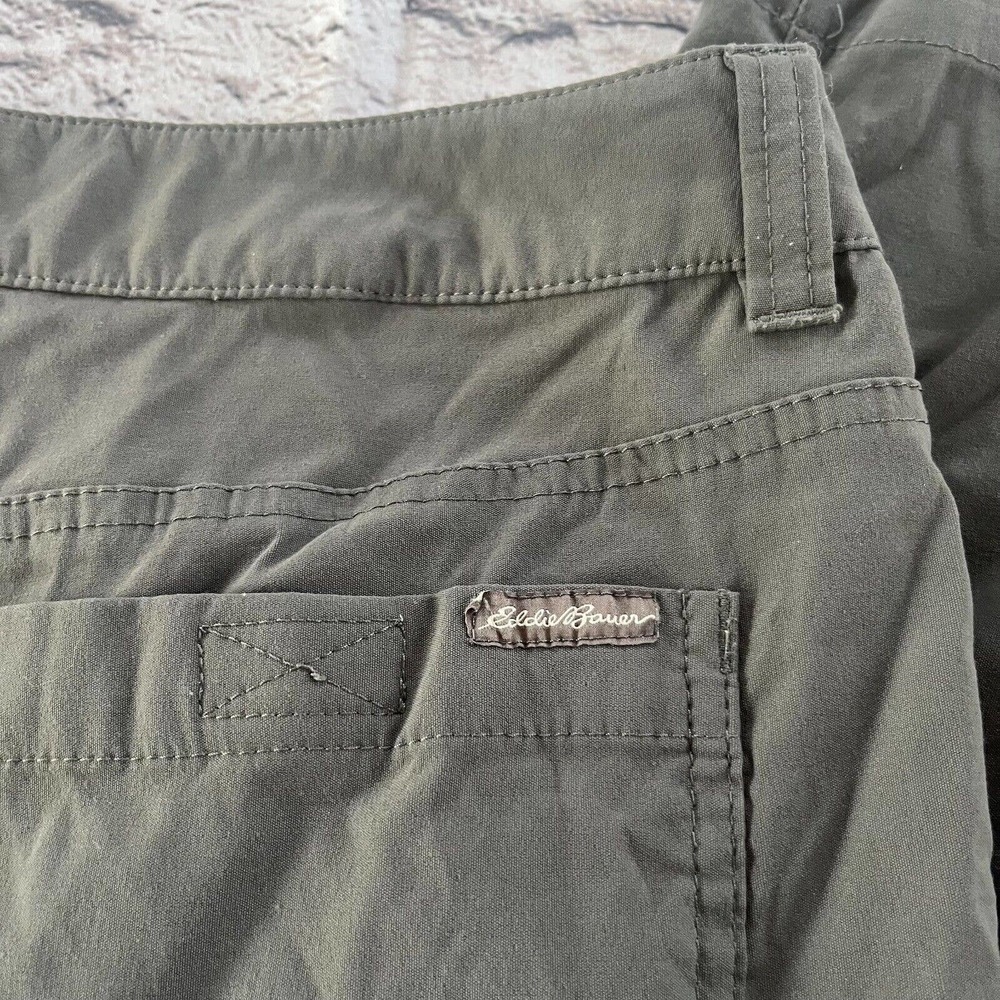 Eddie Bauer Mens Hiking Cargo Pants Size 33 x 32 Gray Nylon Logo - Picture 5 of 5